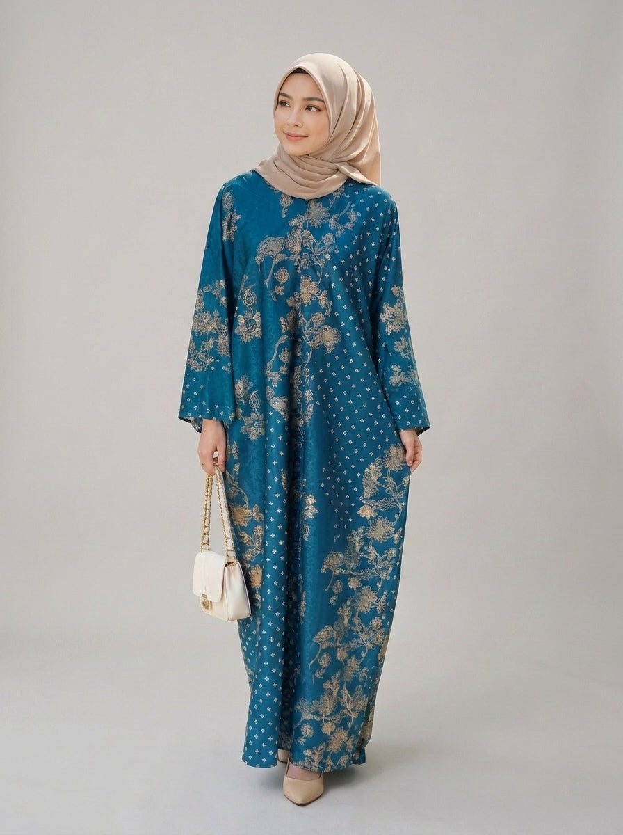 Peacock Teal Kaftan