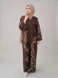 Espresso Brown Floral Kaftan