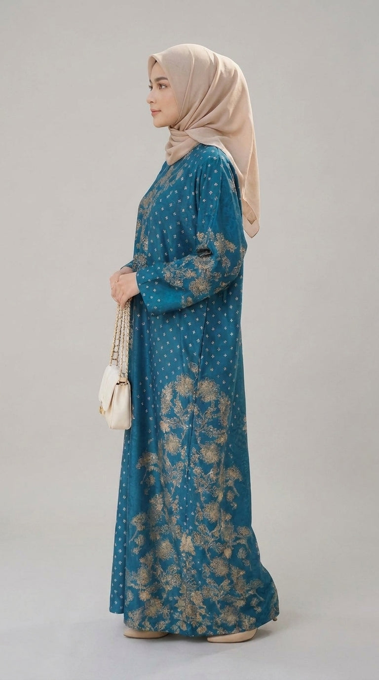 Peacock Teal Kaftan