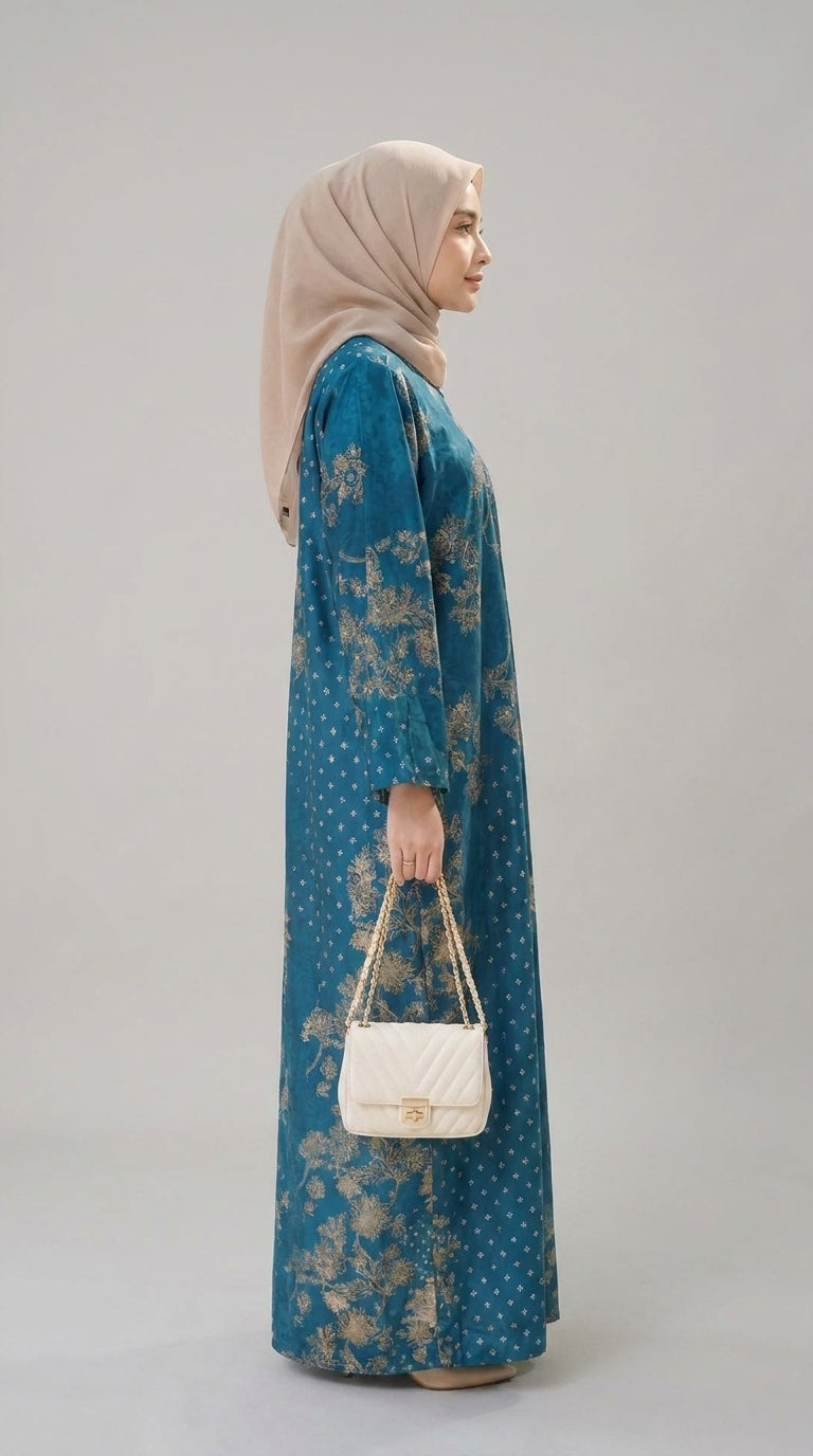 Peacock Teal Kaftan