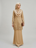 Champagne Lace Kurung Set