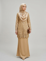 Champagne Lace Kurung Set