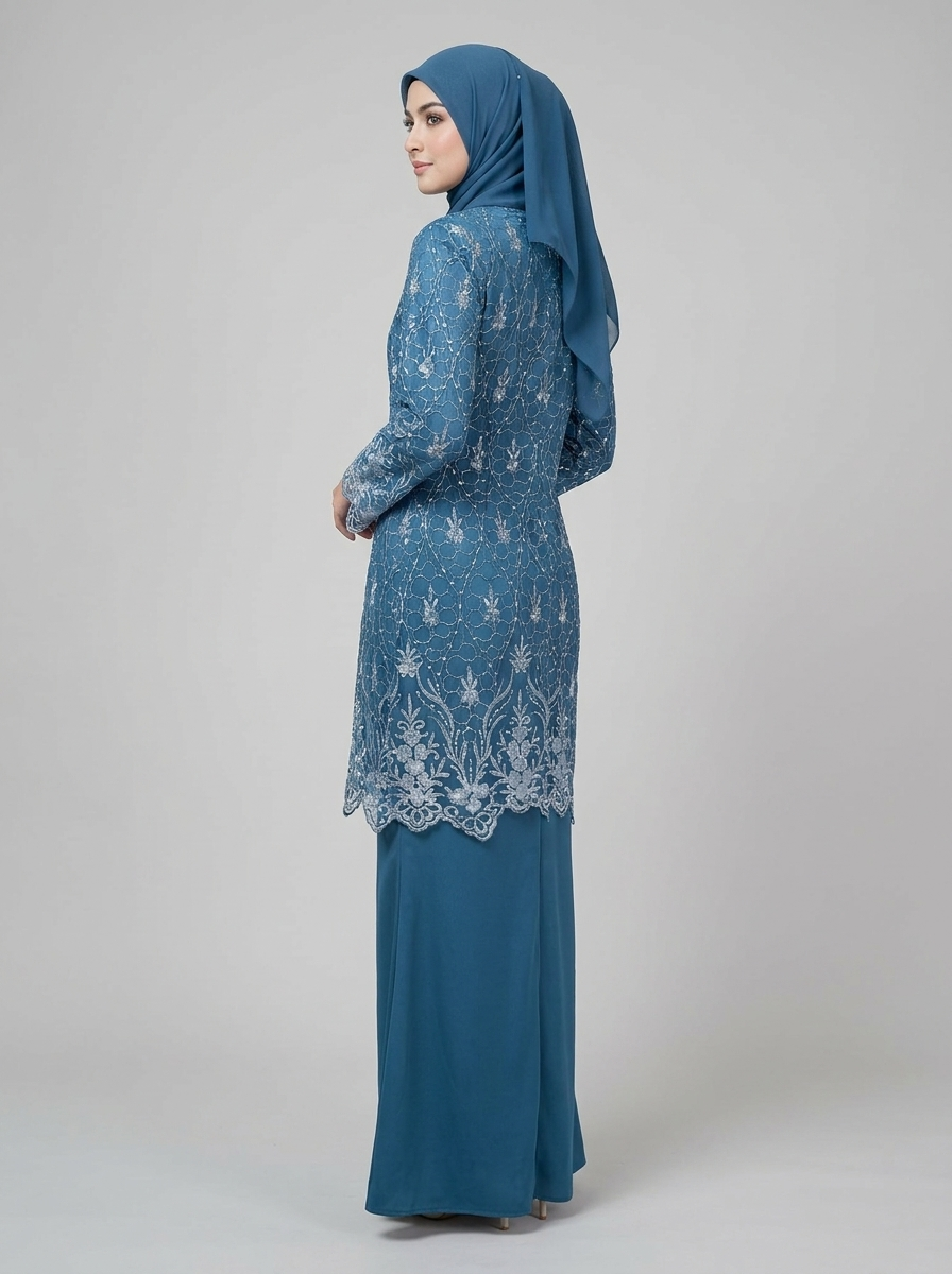 Lagoon Lace Kurung Set