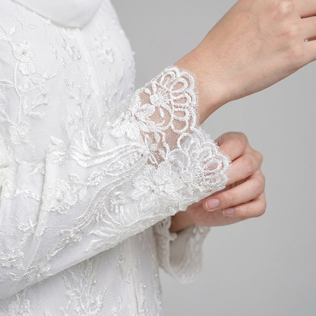 Ivory Lace Kurung Set
